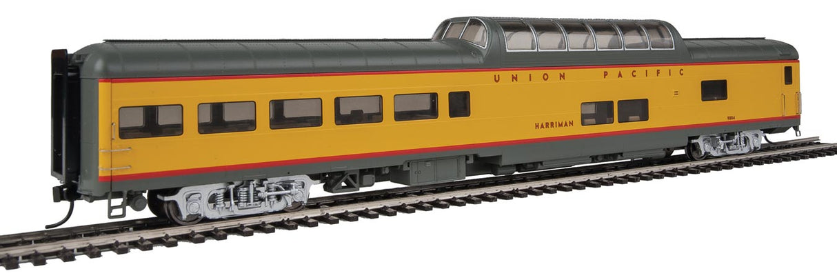 WalthersProto HO 85' ACF Dome Lounge - Lighted - Union Pacific(R) Heritage Series -- Harriman UPP #9004; Late w/printed name & number