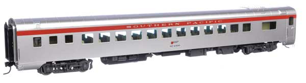 WalthersProto HO 85' Pullman-Standard Southern Pacific 83-C-2 Coach -- Southern Pacific(TM) #2400 (Simulated Stainless, Daylight Red letterboard)