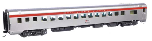 WalthersProto HO 85' Pullman-Standard Southern Pacific 83-C-2 Coach -- Southern Pacific(TM) #2401 (Simulated Stainless, Daylight Red letterboard)