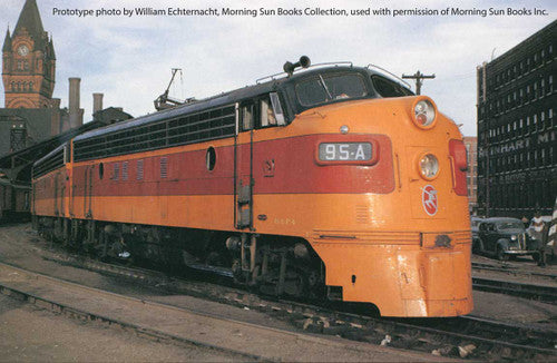 WalthersProto EMD FP7 - F7B LokSound 5 Sound and DCC -- Milwaukee Road #94A, 94B (Early Orange, Maroon; Running Hiawatha Logo) - 920-42501