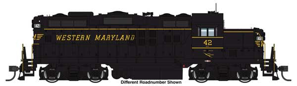 WalthersProto HO EMD GP9 Phase II - LokSound 5 Sound and DCC -- Western Maryland #41 - Black - Speed Lettering
