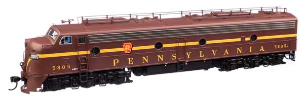 WalthersProto EMD E8A with LokSound 5 Sound & DCC -- Pennsylvania Railroad Class EP-22 #5805A (Tuscan, single-stripe)