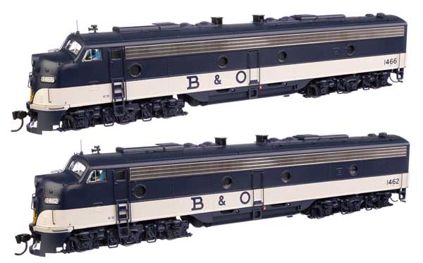 WalthersProto EMD E8 A-A with LokSound 5 Sound & DCC -- Baltimore & Ohio #1462 & 1466