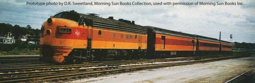 WalthersProto EMD FP7 - F7B Standard DC -- Milwaukee Road #99A, 99B (modifed orange, maroon with cab logo) - 920-49502