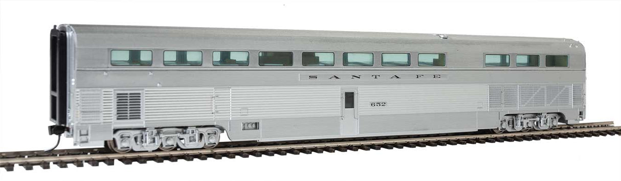 WalthersProto 85' Budd Hi-Level Diner -- Santa Fe #652 (Real Metal Finish) - 920-9623