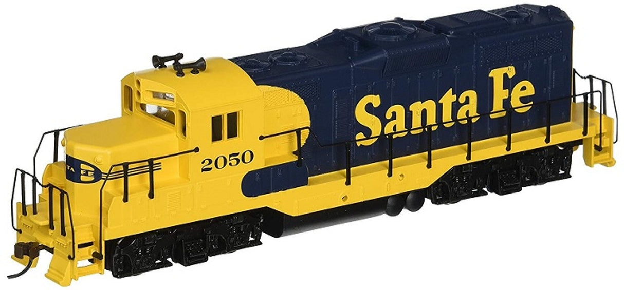 Walthers Trainline EMD GP9M - Standard DC -- Santa Fe (Warbonnet; blue, yellow) - 931-103