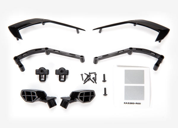 Traxxas 9317 Mirrors, side (left & right)/ Mounts (left & right)/ trim, side (left & right)/ trim Mounts (left & right)/ 2.6x8mm BCS (2)/ 1.6x7mm BCS (8) - TRA9317