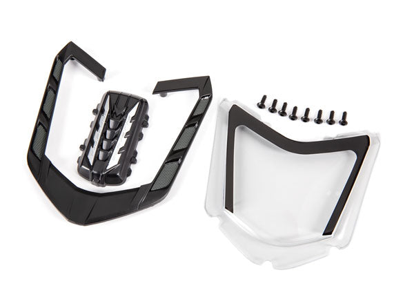 Traxxas 9321 Rear window/ Rear window retainer/ engine cover/ 2.6x8mm BCS (8) - TRA9321