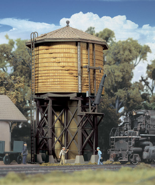 Wood Water Tank - Built-ups -- Assembled - Yellow Ochre - 3-1/2 x 3-7/8 x 6-5/8" 8.7 x 9.6 x 16.5cm