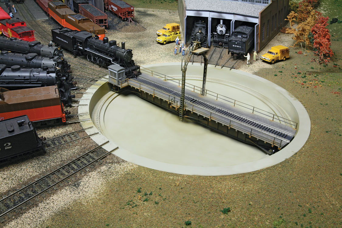 Walthers Cornerstone Motorized 90' Turntable -- Assembled - 13-3/4" 34.9cm Overall Diameter - 933-2860