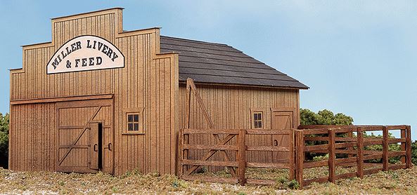 Walthers Cornerstone Boomtown Stable & Fence - 933-2888