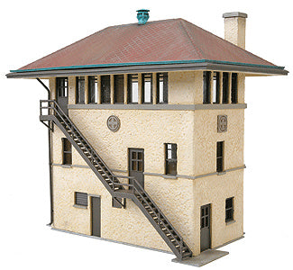 Walthers Cornerstone Santa Fe Interlocking Tower -- Kit - 2-7/8 x 4-7/8 x 5-1/8" 7.3 x 12.3 x 13cm - 933-2983