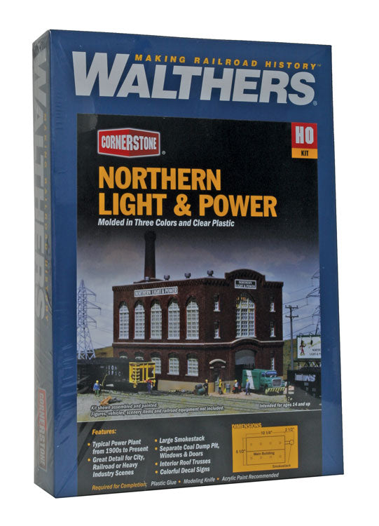 Walthers Cornerstone HO Northern Light and Power Powerhouse -- Kit - 933-3021