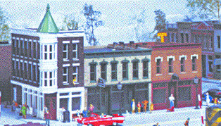 Walthers Cornerstone Merchant's Row II -- Kit - 10 x 5" 25.4 x 12.7cm - 933-3029