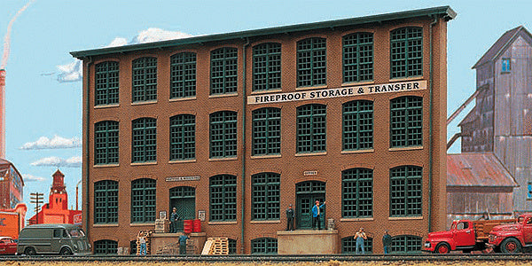 Walthers Cornerstone Fireproof Storage and Transfer Background Building -- Kit - 12-7/8 x 1-3/8 x 7" 32.7 x 3.5 x 17.8cm - 933-3189