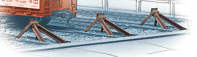 Walthers Cornerstone HO Track Bumpers -- Kit pkg(12) - 933-3511