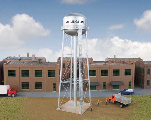 Municipal Water Tower -- Kit - 3-5/16 x 3-5/16 x 11-1/8"  8.4 x 8.4 x 28.2cm