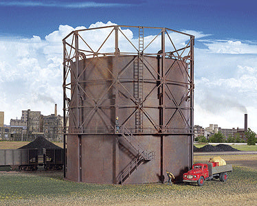Walthers Cornerstone Gas Storage Tank -- Kit - 6-3/8" 16.2cm Diameter x 6-3/8" 16.2cm Tall - 933-3819