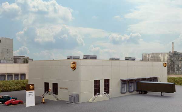 Walthers Cornerstone UPS(R) Hub with Customer Center -- Kit- 12 x 6-1/2 x 3-3/16" 30.4 x 16.5 x 8cm - 933-3863