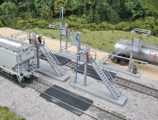 Walthers Cornerstone Modern Loading Racks pkg(4) -- Kit - Each 3-1/8 x 1-11/16 x 4" 7.9 x 4.2 x 10.1cm - 933-4037