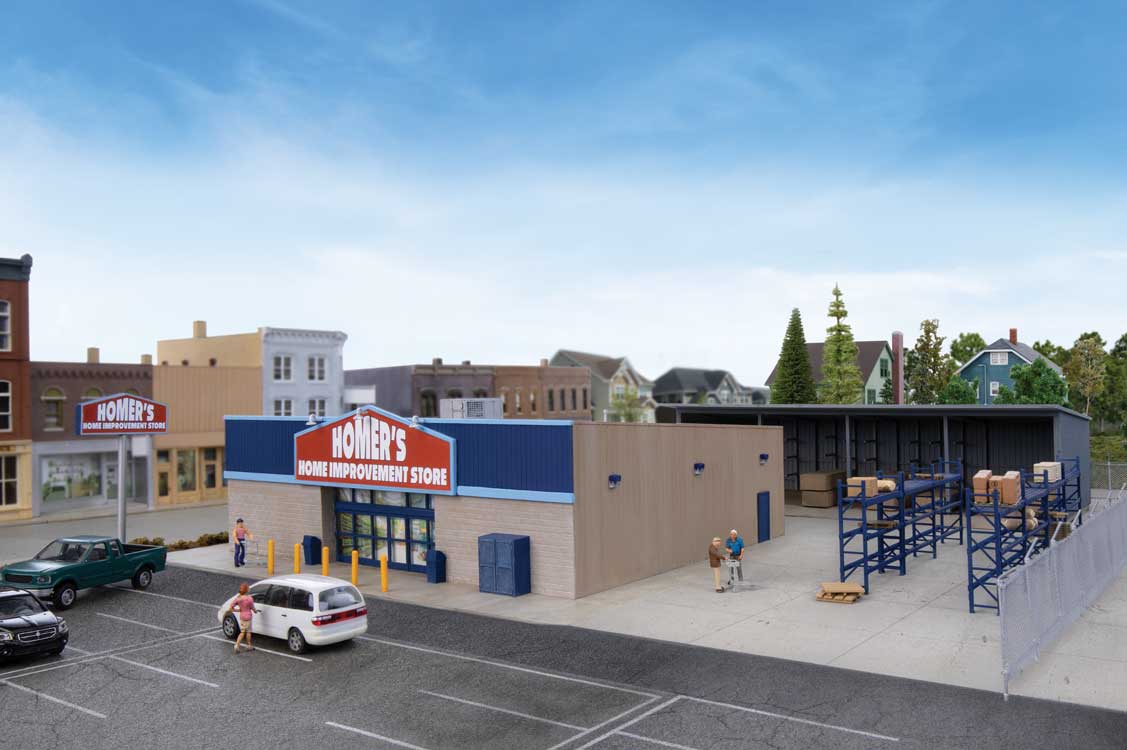 Walthers Cornerstone Hardware and Lumber Store -- Kit - Main Building: 8-7/8 x 9-15/16 x 2-13/16" 22.5 x 25.2 x 7.1cm