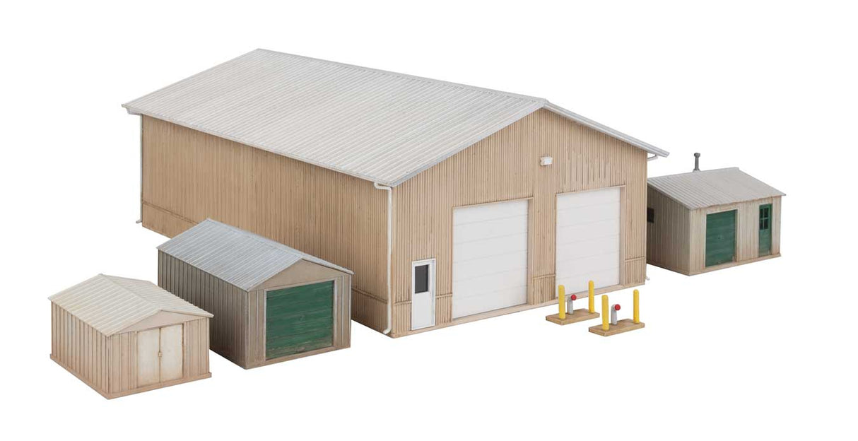 Pole Barn and Sheds -- Kit - Set of Four Buildings