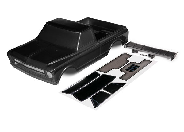 Traxxas 9411A Body, Chevrolet C10, black (painted) (includes wing & decals) (requires #9415 series Body accessories to Complete Body) - TRA9411A