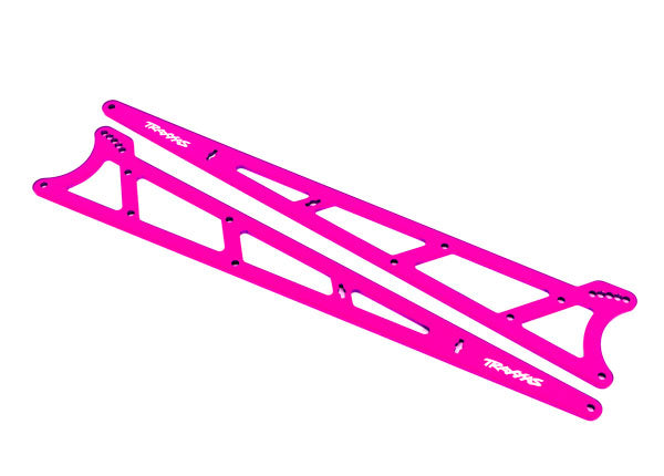 Traxxas 9462P Side Plates, Wheelie bar, pink  (aluminum) (2) - TRA9462P
