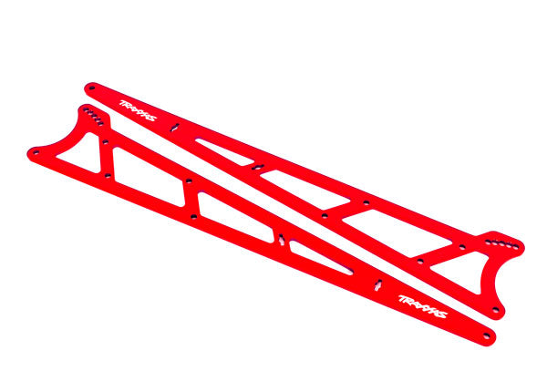 Traxxas 9462R Side Plates, Wheelie bar, - Red (aluminum) (2) - TRA9462R