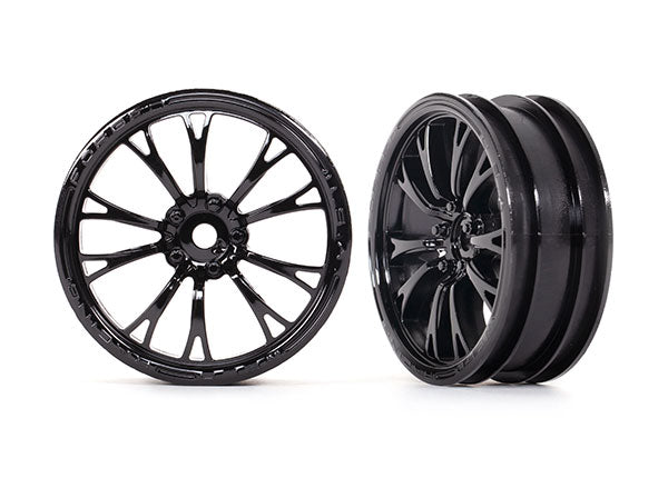 Traxxas 9472 Wheels, Weld gloss black (Front) (2) - TRA9472