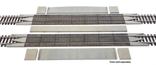 WalthersTrack HO Modern Wood Crossing w/Rerailer Ends -- Kit