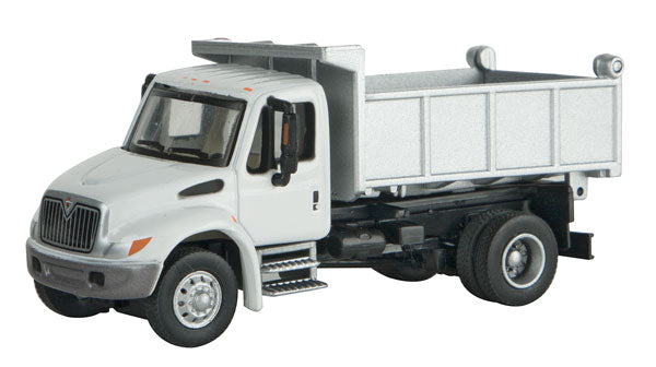 International(R) 4300 Single-Axle Dump Truck - Assembled -- White, Railroad Maintenance-of-Way Logo Decals