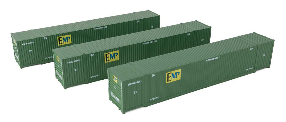 Walthers SceneMaster HO 53' Singamas Corrugated Side Container - 3-Pack -- EMP