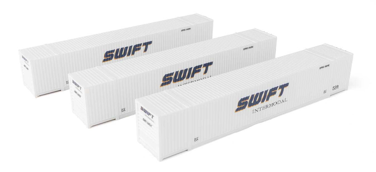 Walthers SceneMaster HO 53' Singamas Corrugated Side Container - 3-Pack -- Swift