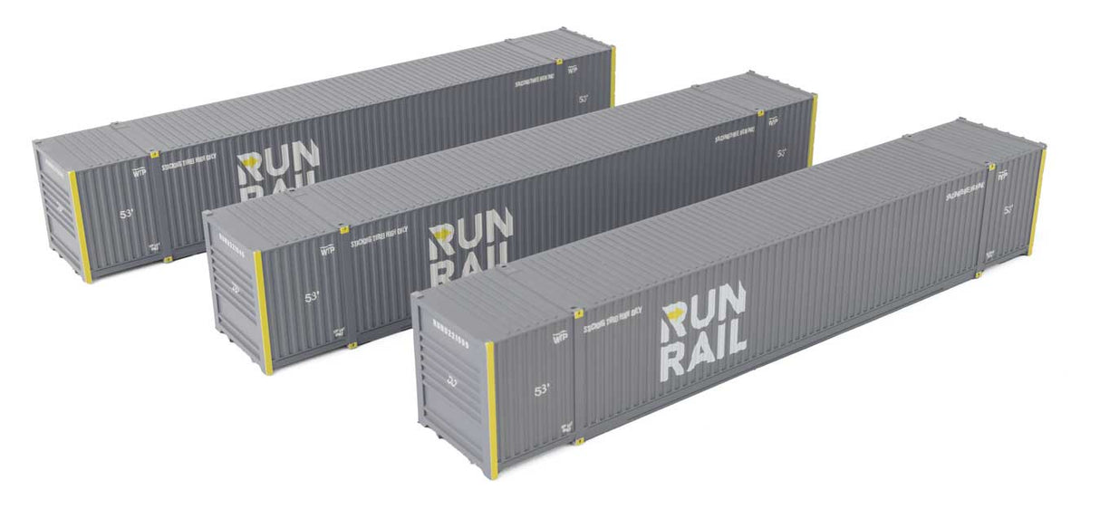 Walthers SceneMaster HO 53' Singamas Corrugated Side Container - 3-Pack -- Run Rail