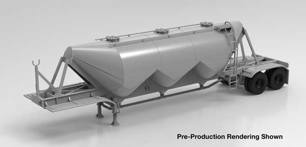 Walthers SceneMaster HO Dry Bulk Semi Trailer - Assembled - Transload Facility -- Undecorated