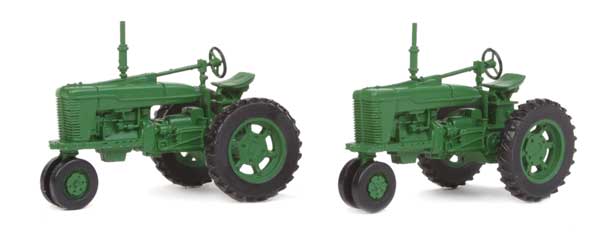 Walthers SceneMaster FARM TRACTOR GREEN 2/PK - 949-4161