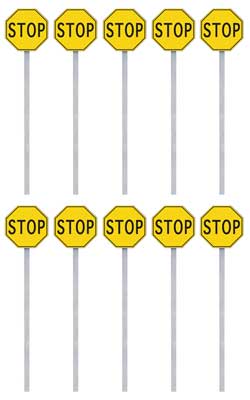 Signs pkg(10) -- 1924-1954 (yellow, black) - 949-4211