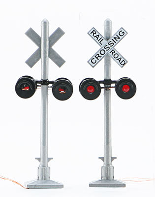 Crossing Flashers -- Set of 2 Working Signals (Use with Crossing Signal Controller)