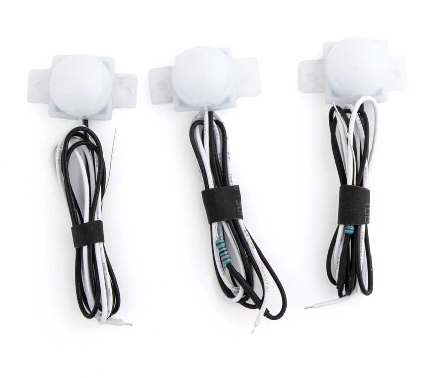 Walthers SceneMaster LED Dome Building Light 3-Pack -- Cool White