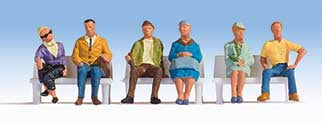 Walthers SceneMaster HO Seated People pkg(6) -- Set #2