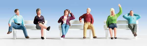 Walthers SceneMaster HO Seated People pkg(6) -- Set #3