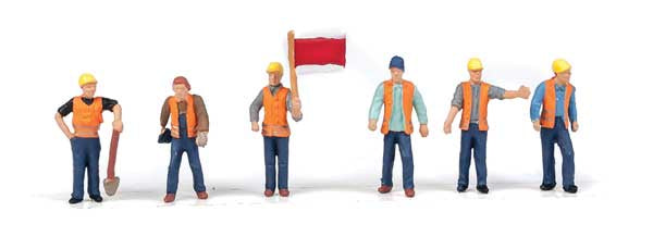 Walthers SceneMaster HO Railroad Track Workers pkg(6) -- Set #2