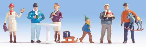 Walthers SceneMaster HO HOLIDAY SHOPPERS - 949-6069