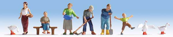 Walthers SceneMaster HO Farmers -- 6 Figures (Includes Accessories)