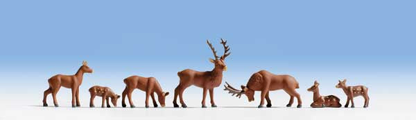 Walthers SceneMaster HO Wild Deer pkg(8)