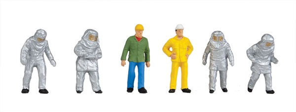 Walthers SceneMaster HO Working People -- Blast Furnace Crew pkg(6) - 949-6089