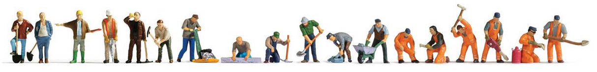 Walthers SceneMaster HO People at Work -- pkg(18)
