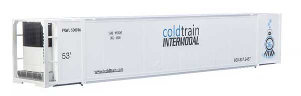 Walthers SceneMaster HO 53' Reefer Container - Ready to Run -- Cool Train