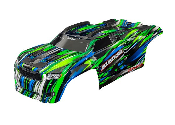 Traxxas 9511-GRN Body SLEDGE - Green Complete